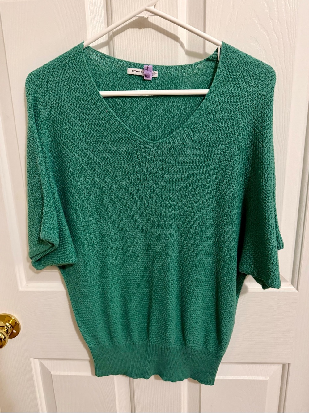 Staccato Green V-Neck Knit Sweater